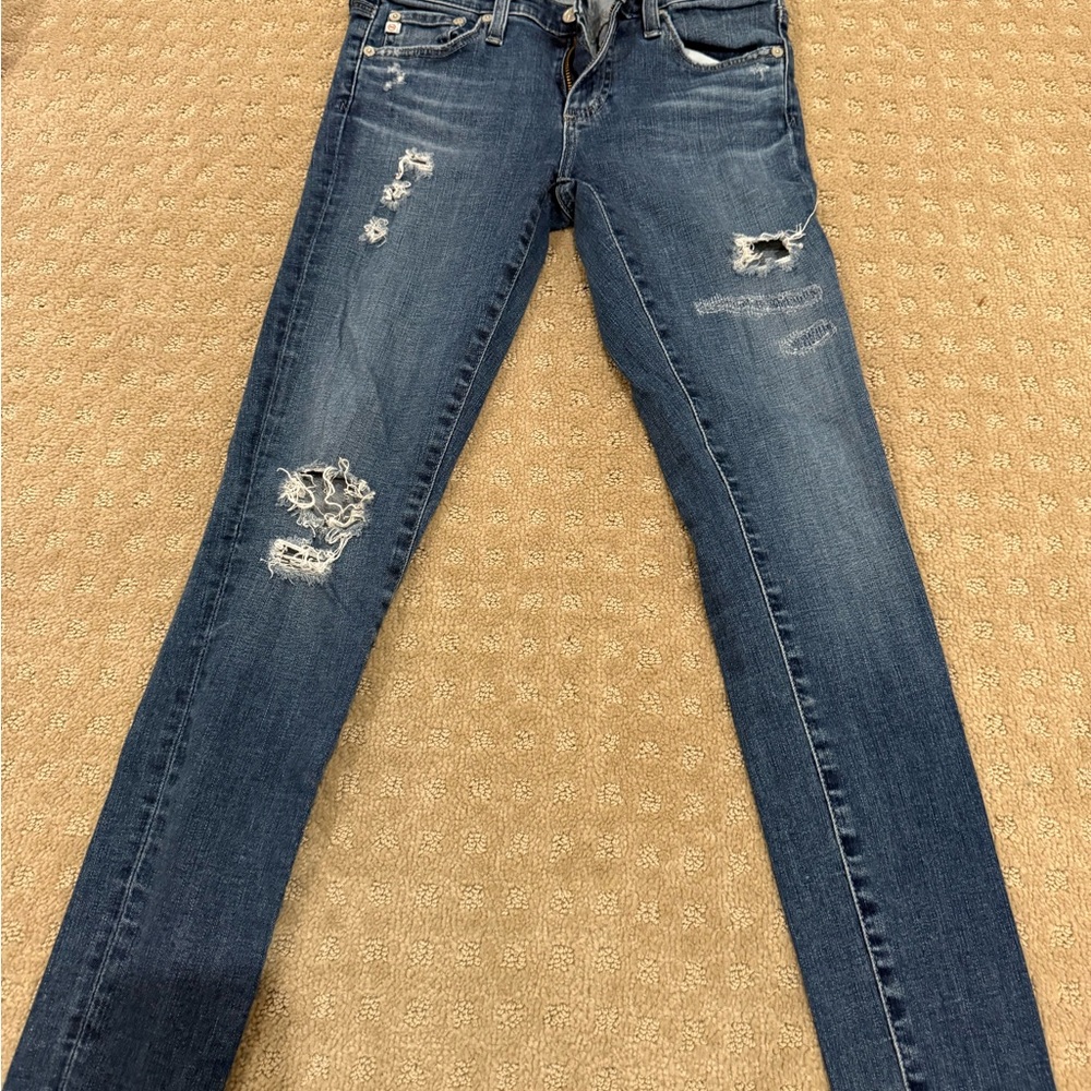 AG Adriano Goldschmied Women's Distressed Skinny Jeans